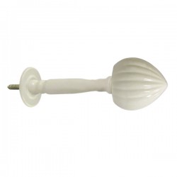 Fluted Acorn Curtain Holdback - White Birch