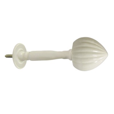 Fluted Acorn Curtain Holdback - White Birch