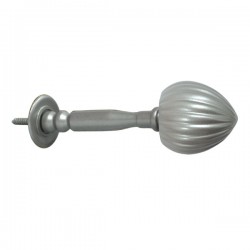 Fluted Acorn Curtain Holdback - Chrome