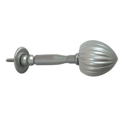 Fluted Acorn Curtain Holdback - Chrome