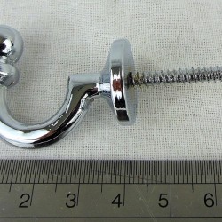 Tieback Hook Nickel Matt - 35MM