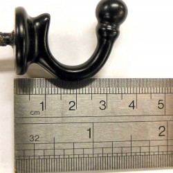 Tieback  Hook Black - 35MM