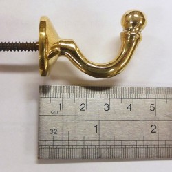 Tieback Hook Brass - 40MM