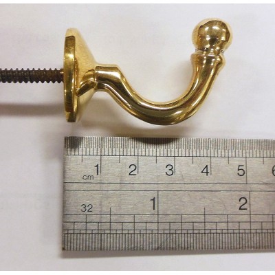 Tieback Hook Brass - 40MM