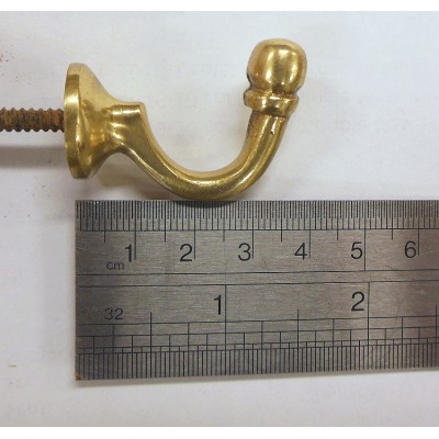 Tieback  Hook Brass - 40MM