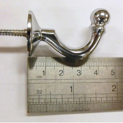 Tieback Hook Chrome - 40MM