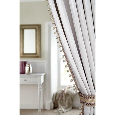 Pearl Fringe Taupe & Cream