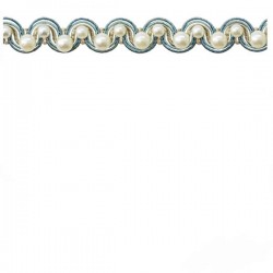 Braid with Pearls Turquoise & Taupe