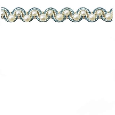 Braid with Pearls Turquoise & Taupe