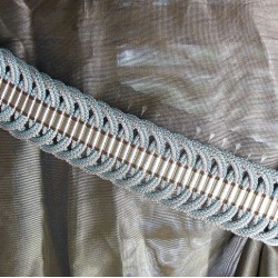 Curtain Holdback - Turquoise & Taupe