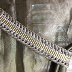 Curtain Holdback - Taupe & Cream
