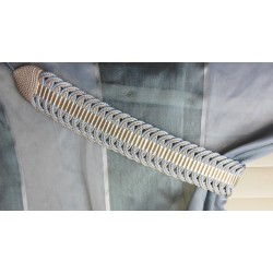 Curtain Holdbacks - Blue & Taupe