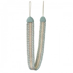 Curtain Holdback - Turquoise & Taupe