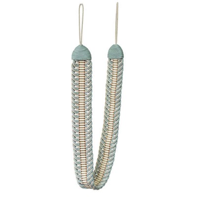 Curtain Holdback - Turquoise & Taupe