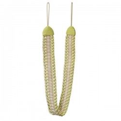 Curtain Holdback  - Lime Green & Taupe