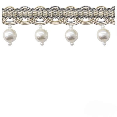 Pearl Fringe - Grey, Silver & Cream