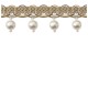 Pearl Fringe - Taupe & Cream