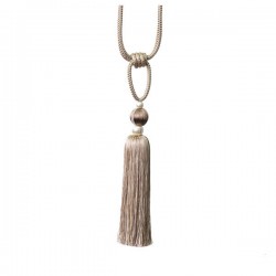 Single Tassel Tieback - Taupe & Cream