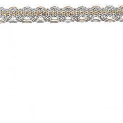 Galon Braid - Blue & Taupe