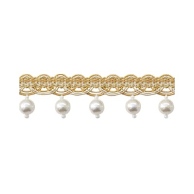 Pearl Fringe Trim - Light & Dark Gold