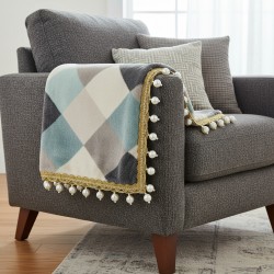 Pearl Fringe -  Lime Green & Taupe