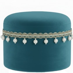 Pearl Fringe Trim - Turquoise