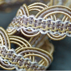Galon Braid - Blue & Taupe