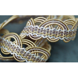 Galon Braid - Turquoise & Taupe