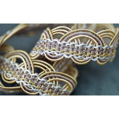 Galon Braid - Grey, Silver & Cream