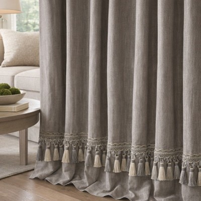 Tassel Fringe Trim - Grey, Silver & Cream