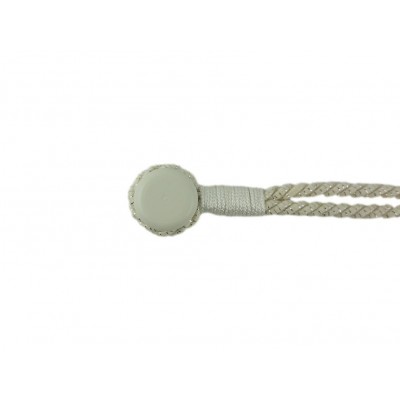Fluted Knot Lurex - White /Silver