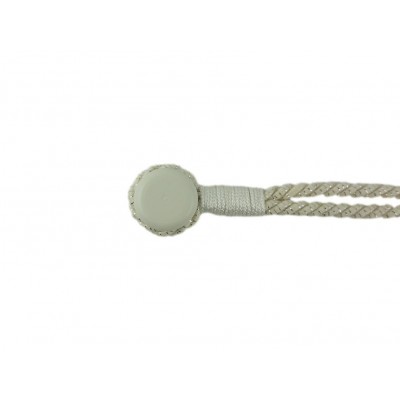Fluted Knot Lurex - White/Silver