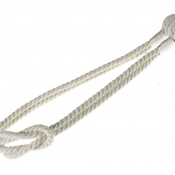 Fluted Knot Lurex - White/Silver