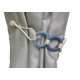 Magnetic La Corona Curtain Tieback - Blue & Cream