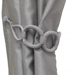 Magnetic La Corona Curtain Tieback - Silver