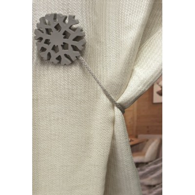 Magnetic  Snowflake Linen Hold Back