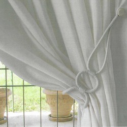 Magnetic La Corona Curtain Tieback - White