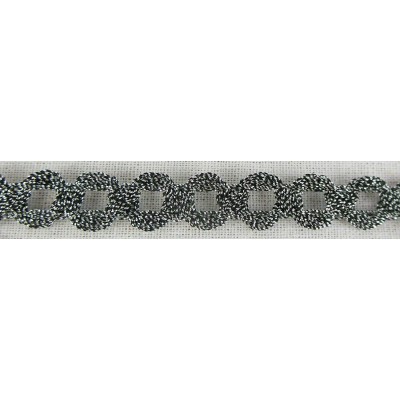 Metallic Chain Braid 8mm- Pewter