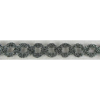 Metallic Chain Braid 8mm- Pewter