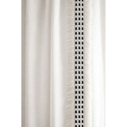 Ruche Braid Trim - Crisp White & Black