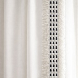 Ruche Braid Trim - Crisp White & Black