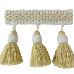 Tassel Fringe - White & Cream