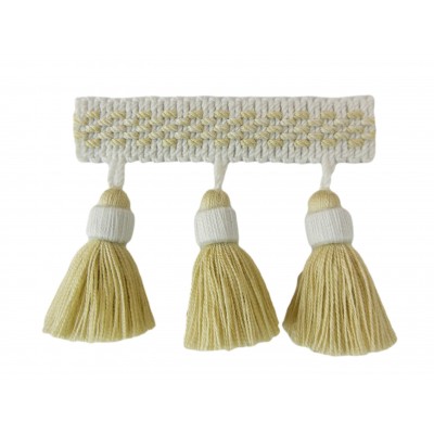 Tassel Fringe - White & Cream