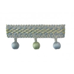 Coastal Pom Pom Fringe - Blue & Green Tones