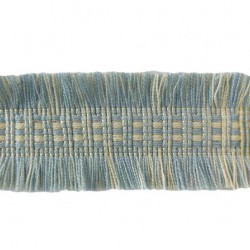 Ruche Braid Trim - Soft Blue & Green