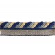8mm Flanged Cord - Blue & Cream Mix