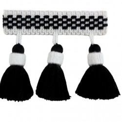 Tassel Fringe - Black & White