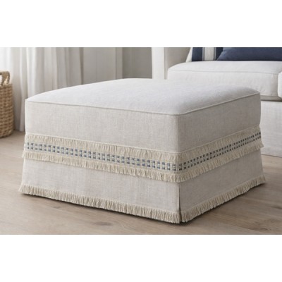 Ruche Braid Trim - Cream & Blue Mix