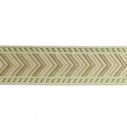 Vintage Wide Braid Trim - Pink & Green Mix