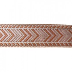 Vintage Wide Braid Trim - Pink & Terracotta Mix